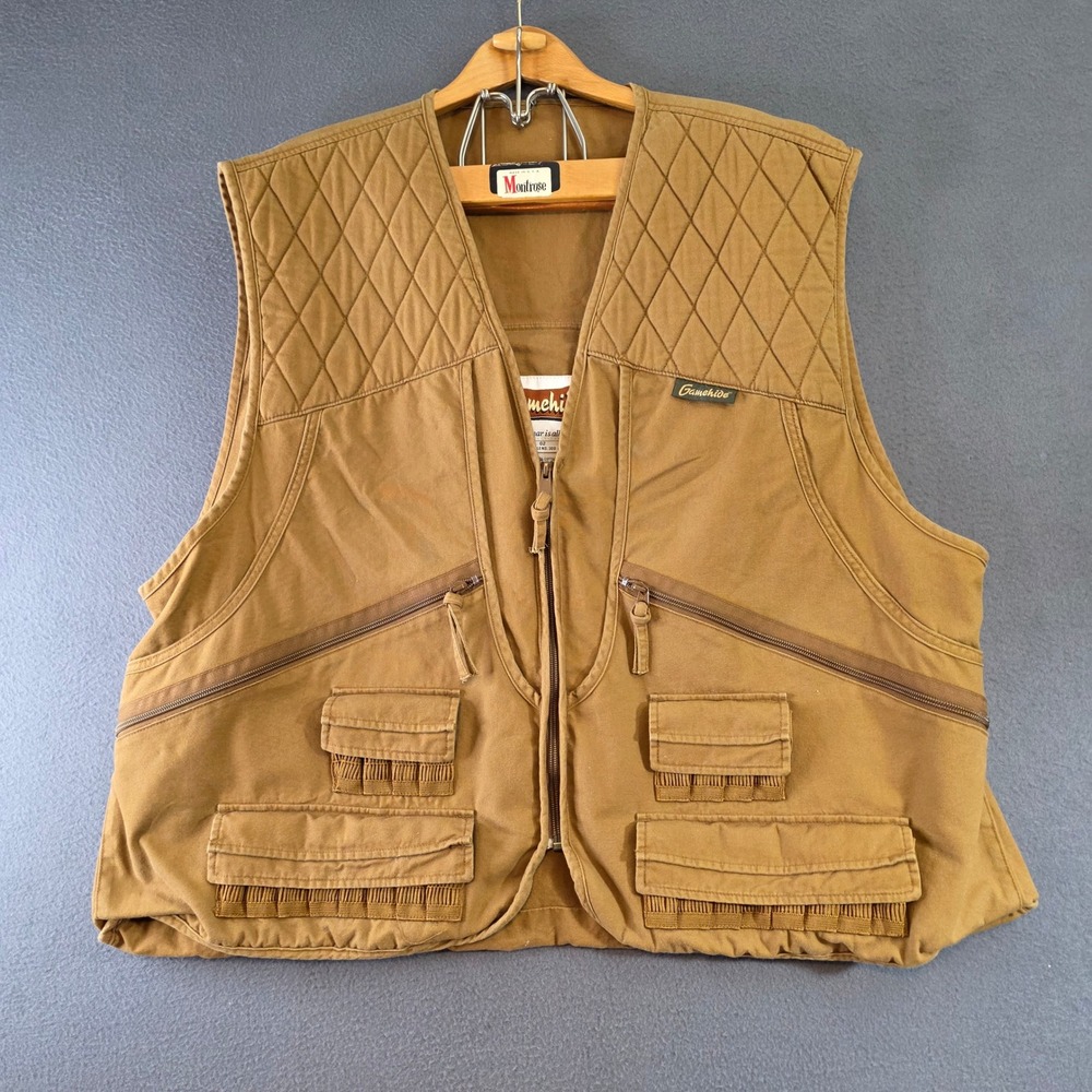 Gamehide Mens Brown Quilted Shoulder Hunting Vest XXL Style 300
